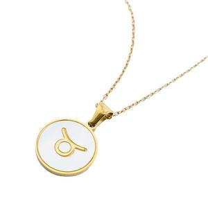 Collana con simbolo zodiacale in acciaio inossidabile placcata oro dodici Con-stellation18K - Product Image 6