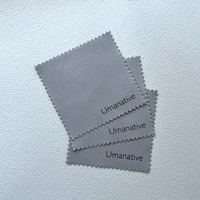 Chiffon de polissage de bijoux en daim de bonne qualité personnalisé argent or 8*8cm