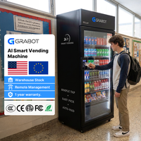 Distributeur automatique de boissons et de collations CE FCC avec caméra IA et système de paiement, distributeur automatique combiné entièrement automatique