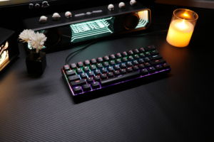 Wired E-Sports Mechanical <b>Keyboard</b> 98 Keys Black Switch Three-Mode Engraved Side Keycap for Computer Gaming - Product Image 4