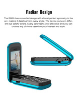 L8STAR BM60 Téléphone à clapet compact 1,14 pouces avec carte SIM unique, caméra, Bluetooth, changeur de voix magique, clavier QWERTY, espagnol