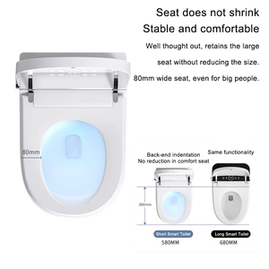 Inodoro Inteligente HONAJO de Una Pieza con Sensor de Descarga Automática, Control Remoto, Asiento con Calefacción, Desodorización Automática, Montaje en el Suelo, Moderno - Product Image 3