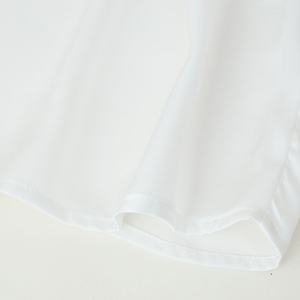 Blusas Holgadas de Moda Casual para Mujer, Blancas, de Manga Larga, Sedosas y Transpirables, con Cuello Camisero, Manga Trompeta y Botones con Lazo - Product Image 4