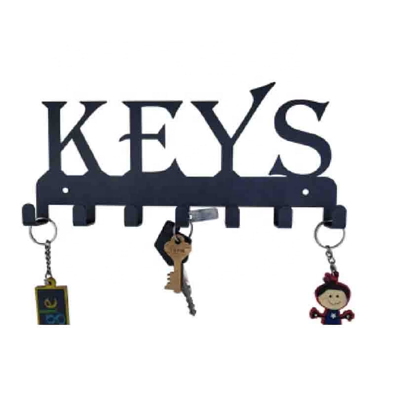 Домашний декоративный держатель для ключей, крючки, деревенский Западный черный железный держатель для ключей, настенный органайзер для ключей, стойка