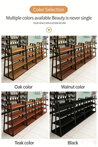 工厂定制的MDF和金属轻型超市展示架，带可定制货架 - Product Image 5
