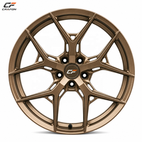 Nouvelles jantes forgées CF à cinq branches bronze mat 18-20 pouces 5x114.3 PCD pour GT-R R35/R34/R33 Personnalisées ODM