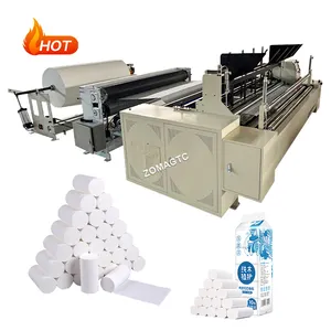 Rollo de papel higiénico de acero inoxidable de alta calidad para línea de producción de máquina de rebobinado y embalaje de inodoro y baño