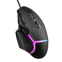 Ratón para Juegos con Cable XM90 2.4G USB, Retroiluminación RGB, Ergonómico, Silencioso, para Portátil/Escritorio, 12 Botones Silenciosos, 5 DPI Ajustables, 6662