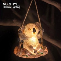 Koala mignon en fibre de verre 3D, éclairage de paysage, parc, jardin, décoration de Noël, lumière extérieure LED