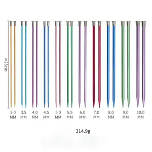 25/35 ซม.หลายขนาดที่มีสีสันอลูมิเนียมโครเชต์เข็มโครเชต์ Hook ถักเข็มสําหรับเสื้อกันหนาว DIY CRAFT