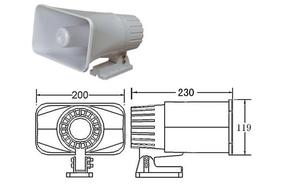 30 Вт Высокая децибел 12 В анти-помехи строгий эксперимент Водонепроницаемый Электронный забор системы сигнализации сирена - Product Image 3