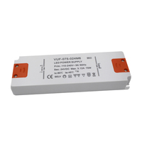 Driver LED à tension constante pour éclairage intérieur, design ultra fin, 110V 240V 100W 8.33A/12VDC 4.16A/24VDC IP20, avec certifications CE SAA ETL UKCA