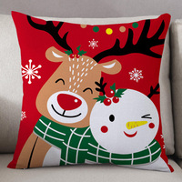 DUOLAI Housse de coussin de Noël Décoration de la maison chaude Housse de coussin de canapé Vente en gros d'usine