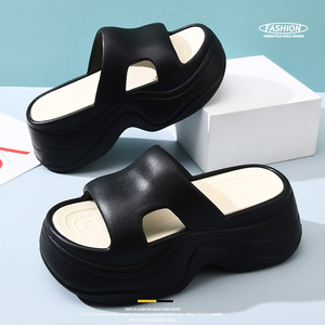 Guru Platform <b>Slippers</b> EVA Women Summer Non Slip Breathable Flip Flops High Heel Outdoor Wear - Product Image 1
