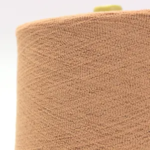 Wholesale price 1/16Nm flat knitting machine wool dyed fancy slub chunky poy cotton crochet 100% polyester centipede yarn