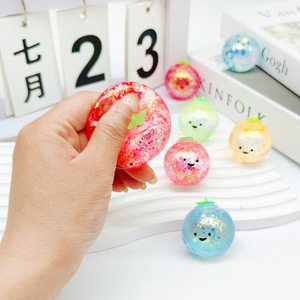 Juguetes para apretar, pelota blanda de TPR con cara, juguete para aliviar el estrés de rebote lento para niños de 5 a 7 años, unisex - Product Image 2