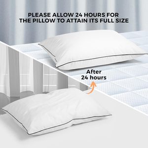 Almohada <span class=keywords><strong>de</strong></span> <span class=keywords><strong>Cama</strong></span> Blanca con Relleno <span class=keywords><strong>de</strong></span> <span class=keywords><strong>Plumas</strong></span> <span class=keywords><strong>de</strong></span> Pato <span class=keywords><strong>de</strong></span> Lujo, Diseño Geométrico Suave, Funda 100% Algodón 600 Hilos, Soporte <span class=keywords><strong>para</strong></span> el Cuello, Logotipo Personalizado - Product Image 5