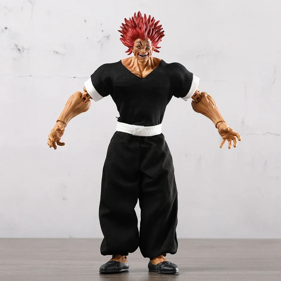 Figurines Hanma Yujiro Baki Keyhvao Pvc Têtes Interchangeables 17-18cm Figurines Hanma Yujiro Et Baki Avec Têtes Interchangeables - Collection Anime Baki En PVC Figurines Hanma Baki