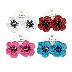 ต่างหูรูปดอกไม้ อะคริลิคเรซิ่น ลูไซต์ โบฮีเมีย เครื่องประดับสำหรับงานปาร์ตี้ของผู้หญิง - Product Image 5