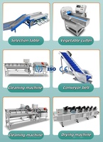 Elektrische fruitsalademachine, catering salademaker, voedselverwerker, saladeproductielijn, spinaziesnij- en droogmachine
