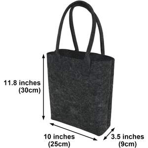 2025 sac fourre-tout en feutre robuste de 11.8x10x3.5 pouces avec poignées durables sacs d'épicerie pour le voyage - Product Image 3