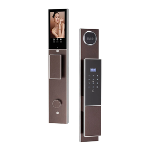 Serrure d'entrée intelligente haut de gamme en acier inoxydable, serrure électronique HR avec reconnaissance faciale, veineuse, mot de passe, carte et clé pour maison, villa, appartement, hôtel - Product Image 3