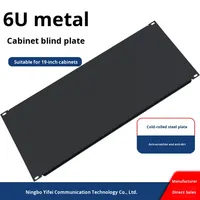 19-Zoll-Schwarzmetallschrank 6U Backplane Blind Plate Network Server Cooling Shield Zubehör Abdeckplatte für Telekommunikation steile