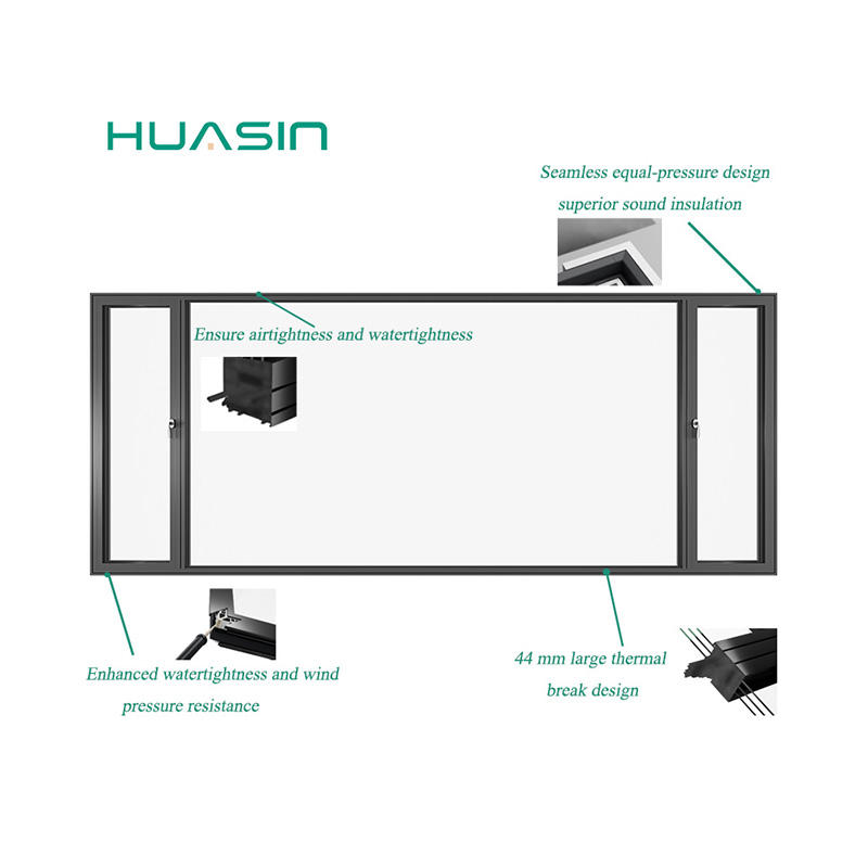 Huasin NFRC CE Thermal Break Double Glaze Energy Efficient Aluminum ...