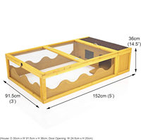Cage de luxe moderne en bois pour tortues, boîte extérieure avec fonction coupe-vent pour petits animaux, toutes saisons