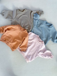 2025 collezione autunno inverno tinta unita in cotone Terry sport Top ragazzi felpe con cappuccio e felpe per il Comfort del bambino - Product Image 3