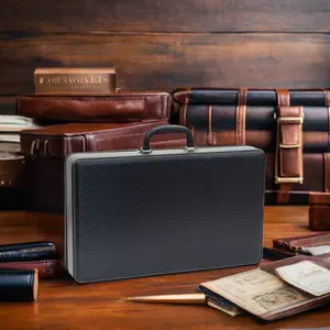 Portable Travel Business Leather Suitcase Briefcase for Men Custom Logo 10 24 Slots Watch Box Case