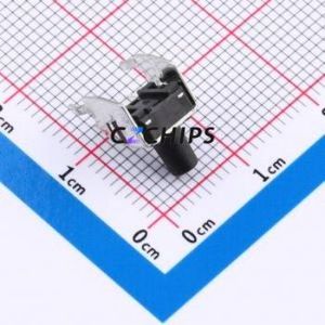 TS013-CBW0EH8.5 Tactile Switch Through hole-4P,7.5x7mm Switch Single Pole Single Throw Round Button 1.8N Right Angle Insert - Product Image 2