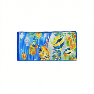 HDJ Beach Towel 70x140cm Printed Fish Pattern Polyester Summer Use Rectangle Adult Eco-Friendly Towel - Product Image 3