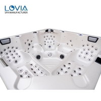 LOVIA Spa extérieur en gros, Bain à remous 5 places, 108 jets d'hydrothérapie, Double pompes 4HP, Jacuzzi, Baignoires et spas