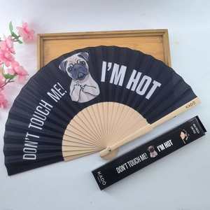 Promotional Fan Spanish Handle Plastic Wedding Favor <b>Gifts</b> PE Love Folk Art Mini Fan Box Plastic Customized Logo Color - Product Image 5
