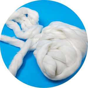 Nylon 6 PA6 recyclé blanc brut peigné imitation alpaga 6D 102mm - Product Image 3