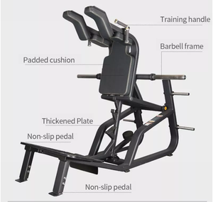 पैर के लिए सुपर स्क्वाट मशीन और ग्लुट शक्ति प्रशिक्षण जिम फिटनेस उपकरण स्क्वाट मशीन प्लेट लोड खड़े वी स्क्वाट - Product Image 6