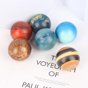 6cm renk baskılı katı yavaş yükselen PU gezegenleri ve ay stres giderici oyuncak, 8 gezegen + ay Fidget topları - Product Image 6