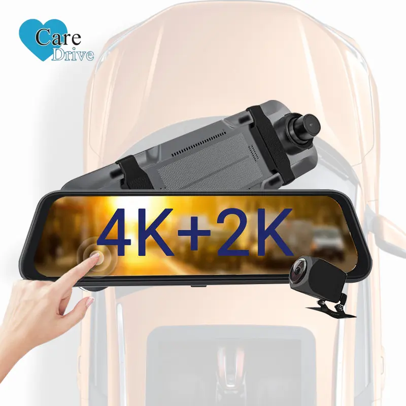 CareDrive Dual Recording Car Super Definition Rearview Mirror 4.3-Inch 1080P Reverse Camera