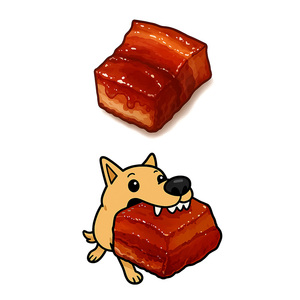 Tatuaggi temporanei colorati adesivi per cani che mordono pancetta di maiale simpatico <span class=keywords><strong>tatuaggio</strong></span> impermeabile a tema alimentare per la gamba del braccio del viso - Product Image 6