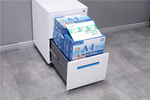 Modern KD Structure Steel Filing <b>Cabinet</b> with Key <b>Lock</b> Mobile Office Furniture for Home Office Commercial Use Blue White Design - Product Image 2