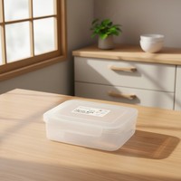 Boîte de rangement alimentaire hermétique au design simple, sans BPA, en plastique PP, anti-fuite, compatible congélateur, organisateur de réfrigérateur