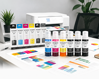 013 014 70ml Botol Tinta Isi Ulang Berbasis Air Enam Warna untuk Printer Inkjet Foto Epson EcoTank Pasokan Grosir Kantor