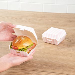 מחזר קמרונות קייטרינג חד פעמיים נייר קראפט חד פעמיים אוכל אוכל המבורגר תיבת takeawway מיכל - Product Image 4