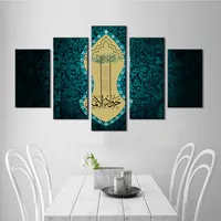 Décor mural islamique avec toile de scène naturelle, peinture de cuisine personnalisée, impression à l'huile, Vintage, vente en gros