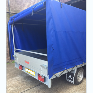 Couvertures de remorque en PVC imprimé logo bleu foncé Couverture de remorque en PVC avec cordes élastiques - Product Image 3