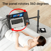 Table d'appoint pivotante et inclinable pour ordinateur portable, en alliage d'aluminium, support de lecture mobile et réglable en hauteur