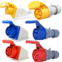 Prise et fiche électriques industrielles 5 broches 400V, étanches IP67, mâle, 3P 4P 230V, pour usage industriel