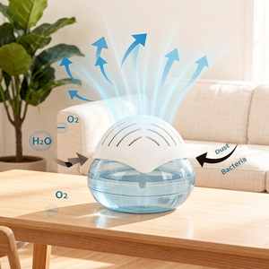 <span class=keywords><strong>Ioniseur</strong></span> <span class=keywords><strong>d</strong></span>'<span class=keywords><strong>air</strong></span> électrostatique portable en plastique HDL avec éclairage LED, contrôle intelligent, faible bruit, aromathérapie, humidification, 60 CFM, pour la maison - Product Image 4