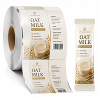 Film d'emballage souple laminé, imprimé sur mesure, résistant à l'humidité, de qualité alimentaire, pour sachets de boissons végétales à base de lait d'avoine